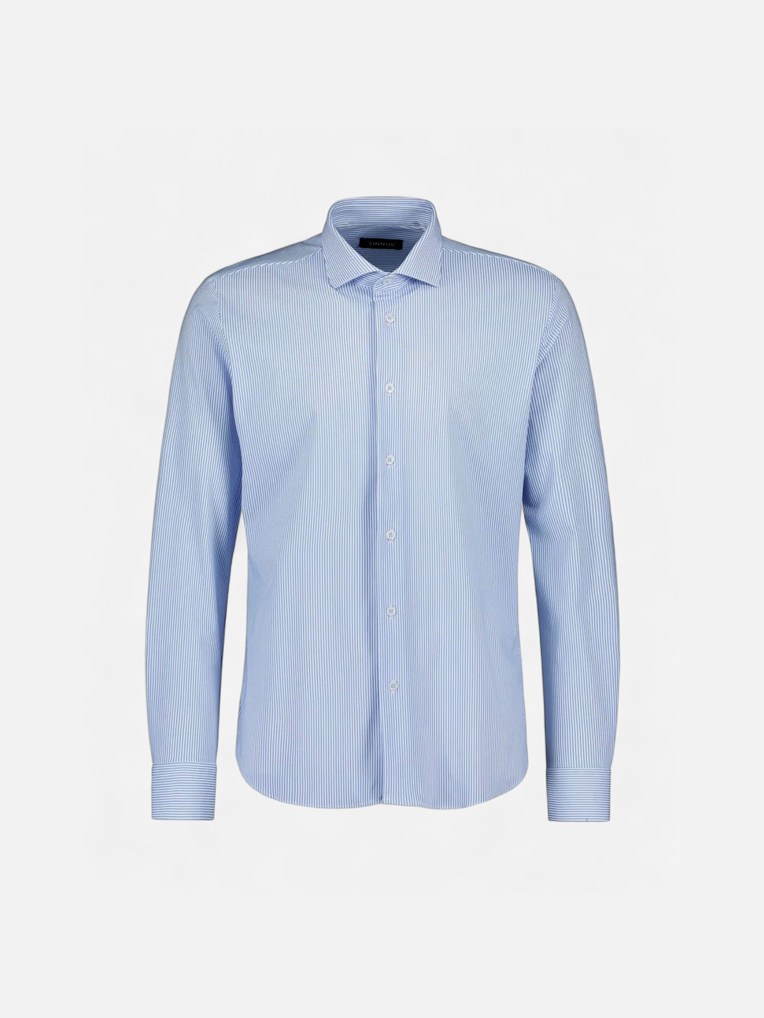 Sinnuu Miesten Kauluspaita Technical Shirt Stripe Made In Europe, raidallinen sininen - Kekäle.fi
