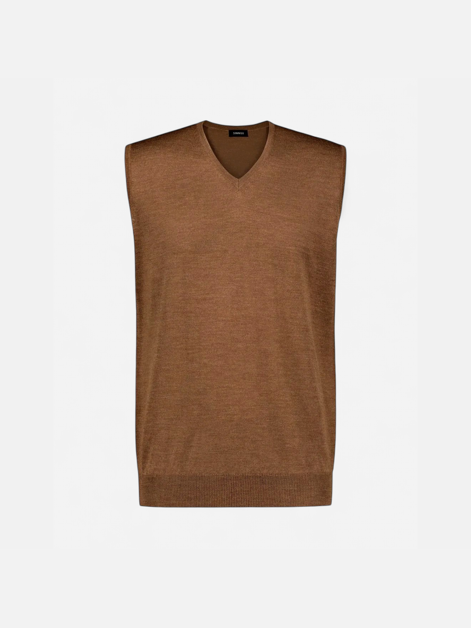 Sinnuu Miesten Neuleliivi Merino Vest V-Neck Beige - Kekäle.fi