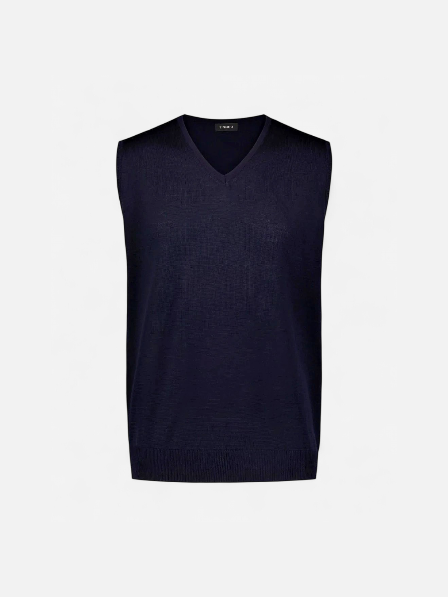 Sinnuu Miesten Neuleliivi Merino Vest V-Neck Tummansininen - Kekäle.fi