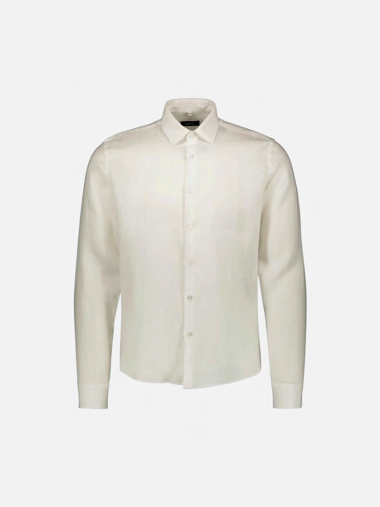 Sinnuu Miesten Pellavapaita Sinnuu 100% Linen Shirt Valkoinen - Kekäle.fi