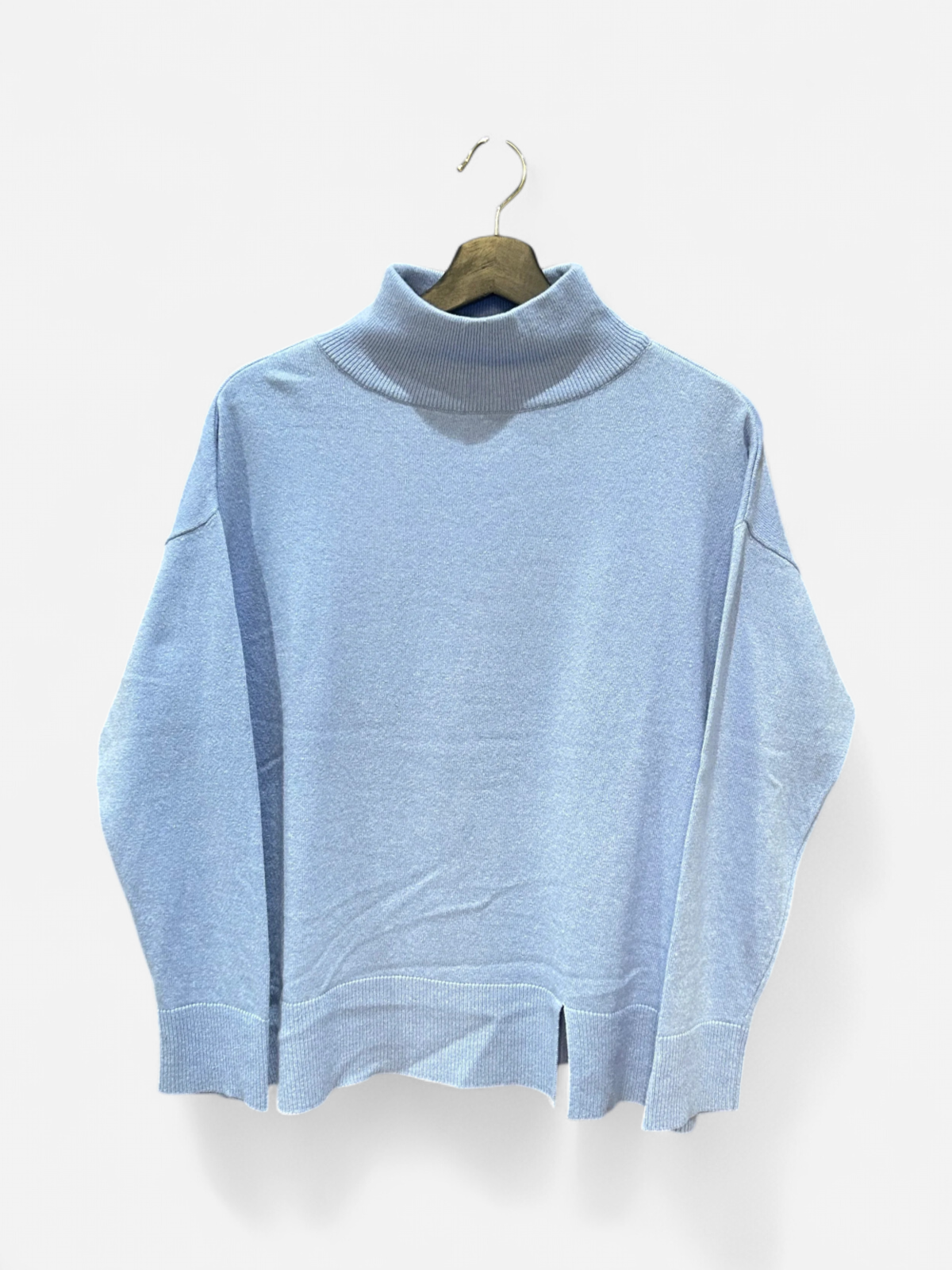 Sinnuu naisten neulepusero Sofie Turtle Neck, vaaleansininen - Kekäle.fi