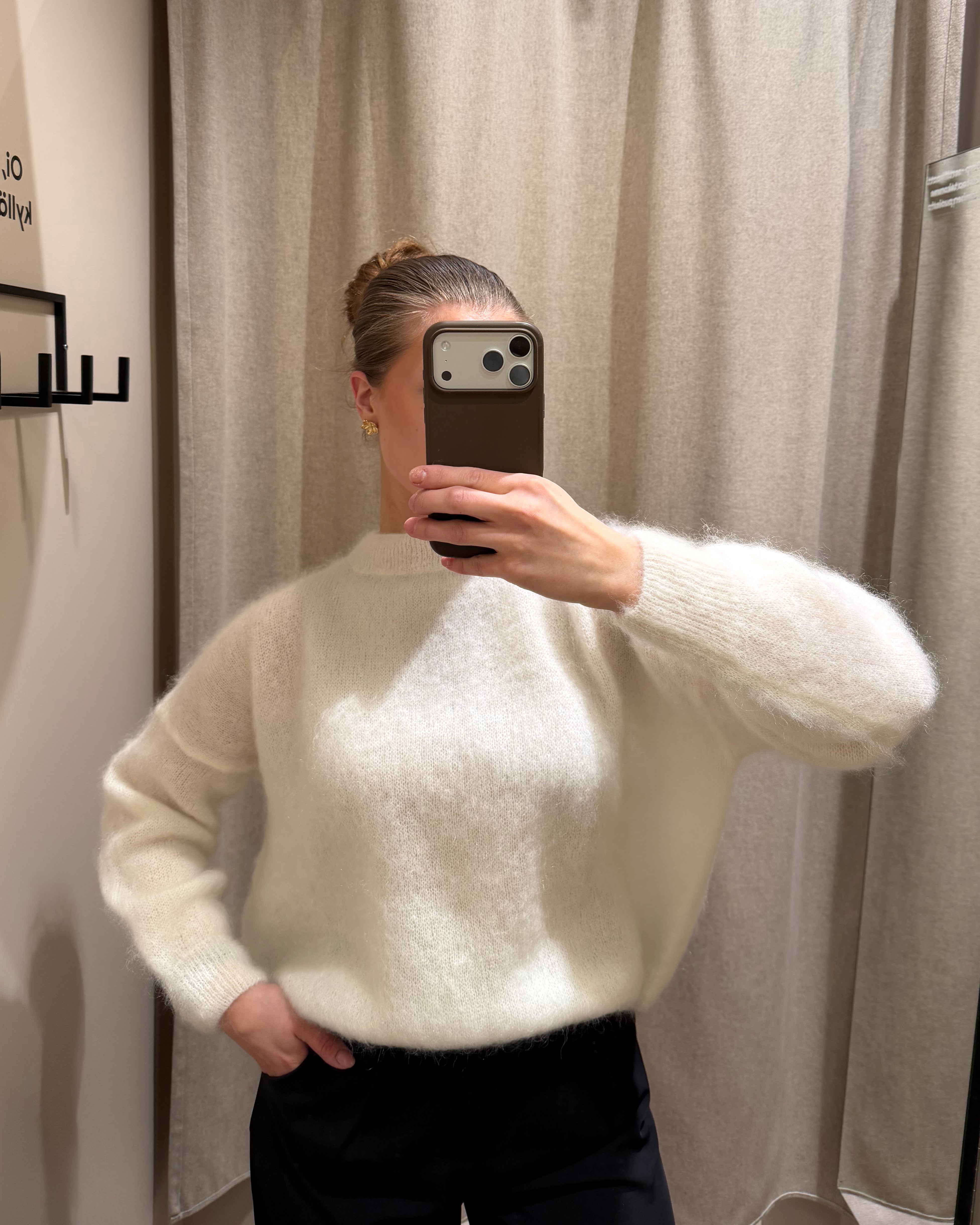 Sinnuu naisten neule Darla Mohairneule, valkoinen