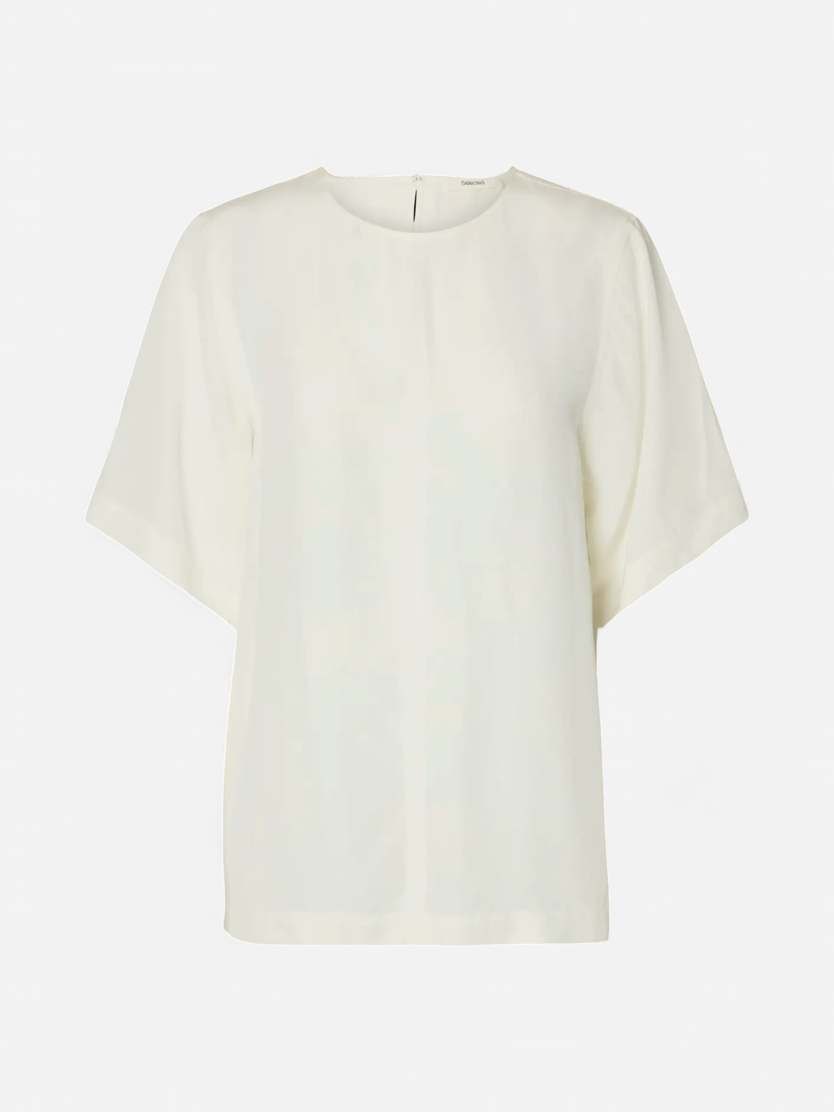 Selected Femme naisten paita SLFAMIRA SS O-Neck Top, valkoinen - Kekäle.fi