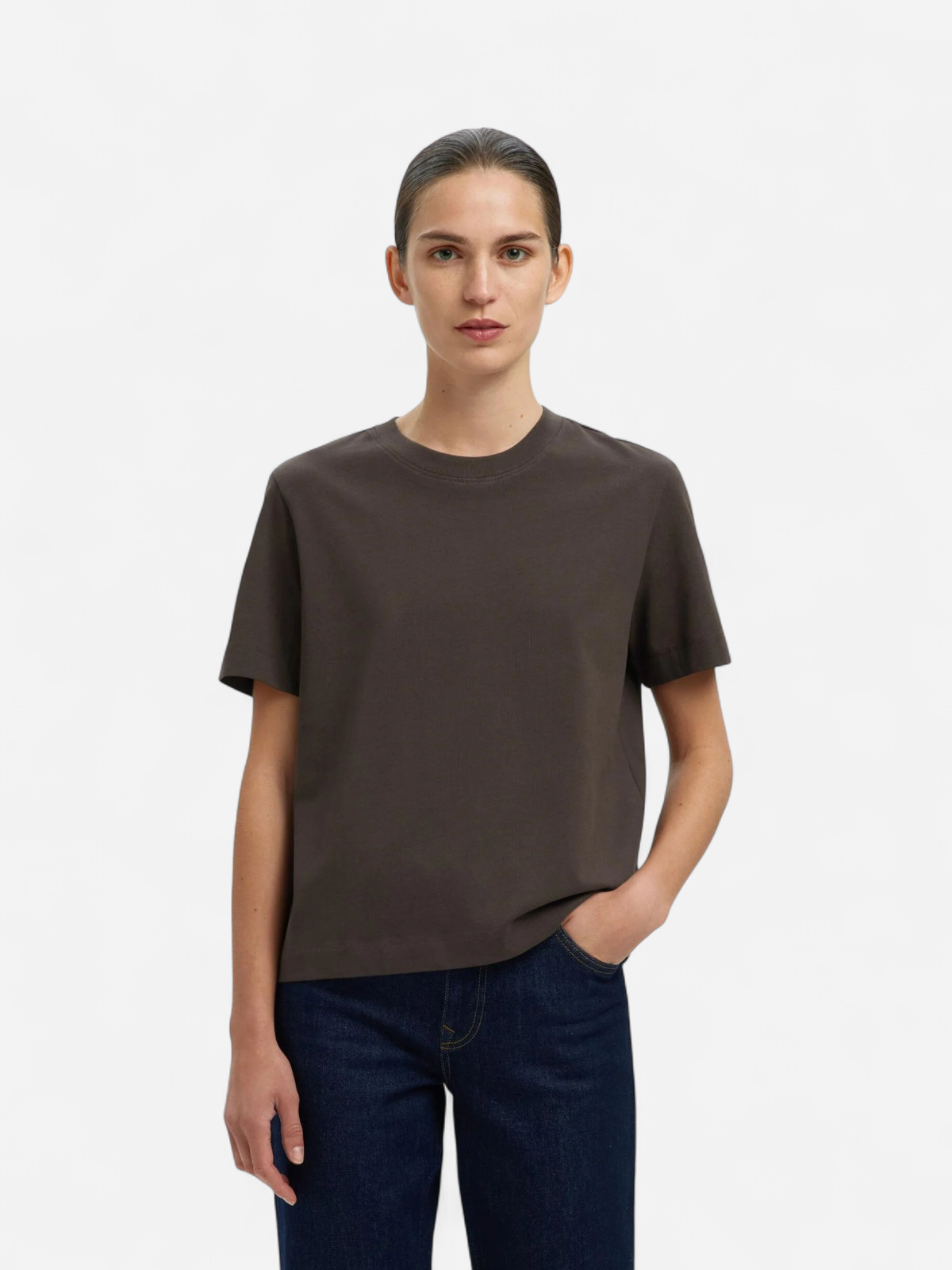 Selected Femme Naisten T-Paita, SLFESSENTIAL SS BOXY TEE NOOS, Delicioso - Kekäle.fi