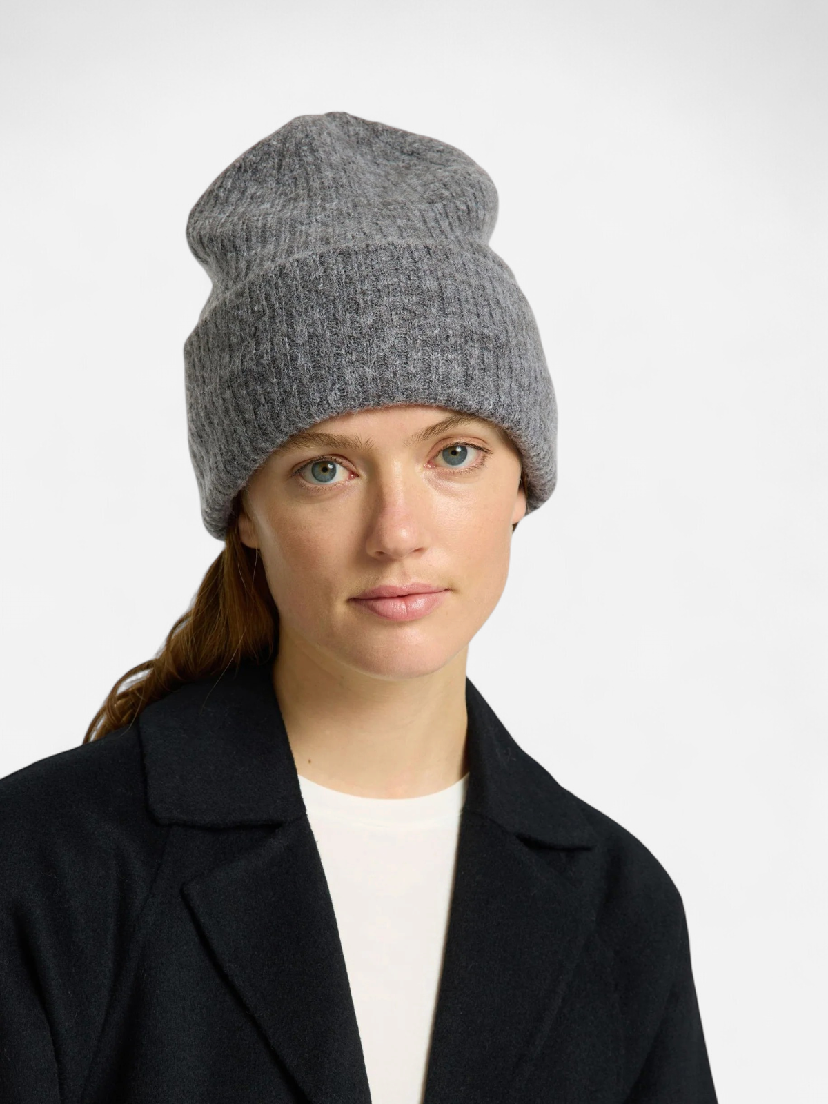 Selected Femme naisten pipo Slfmaline Knit Beanie, vaaleanharmaa - Kekäle.fi