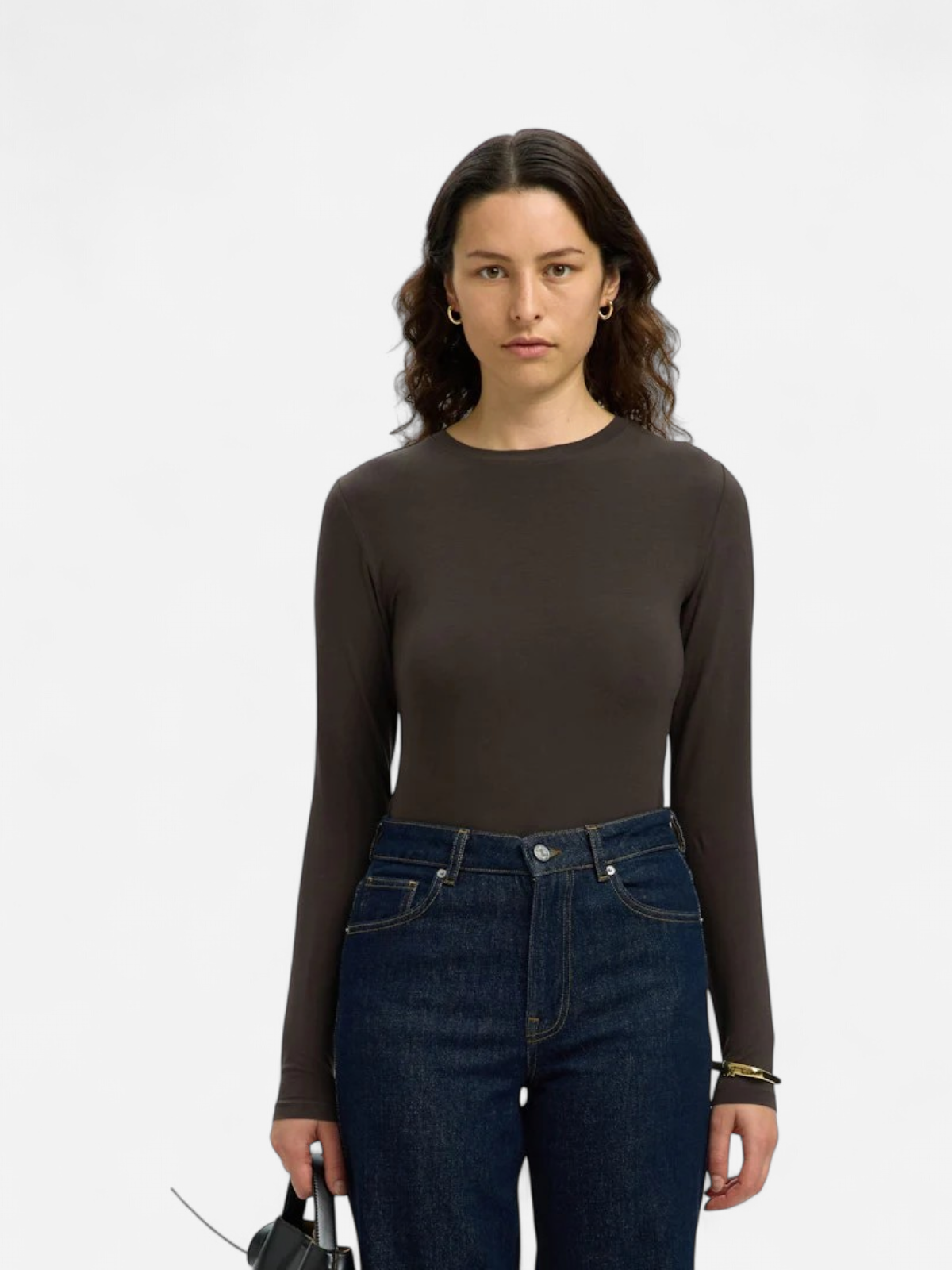 Selected Femme Naisten Paita SLFMANJA LS O-NECK NOOS, Delicioso - Kekäle.fi