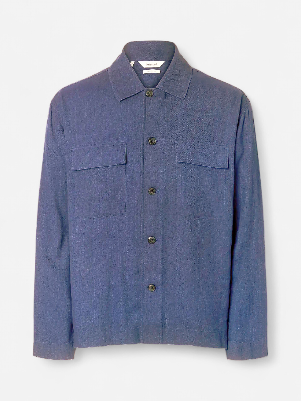 SLHLEROY LINEN BLEND OVERSHIRT LS NOOS Ocean Cavern - Kekäle.fi