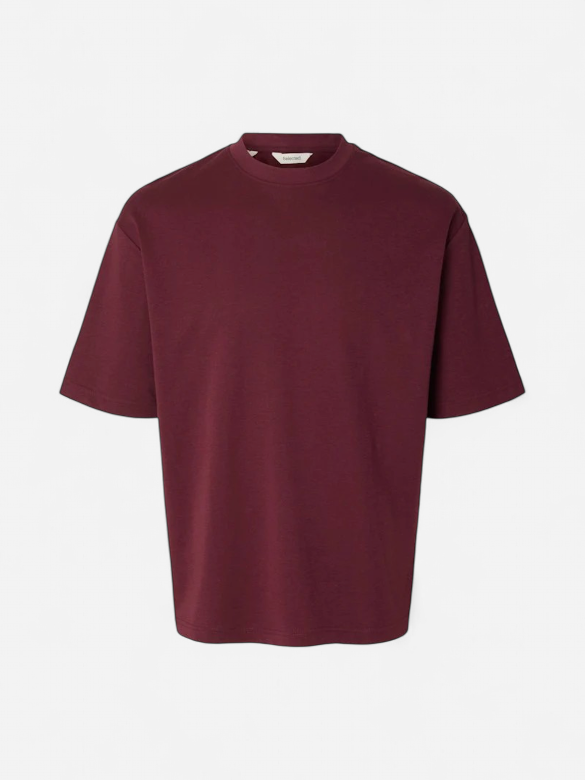 Selected miesten t-paita, LOOSE OSCAR SS O-NECK Tawny Port - Kekäle.fi