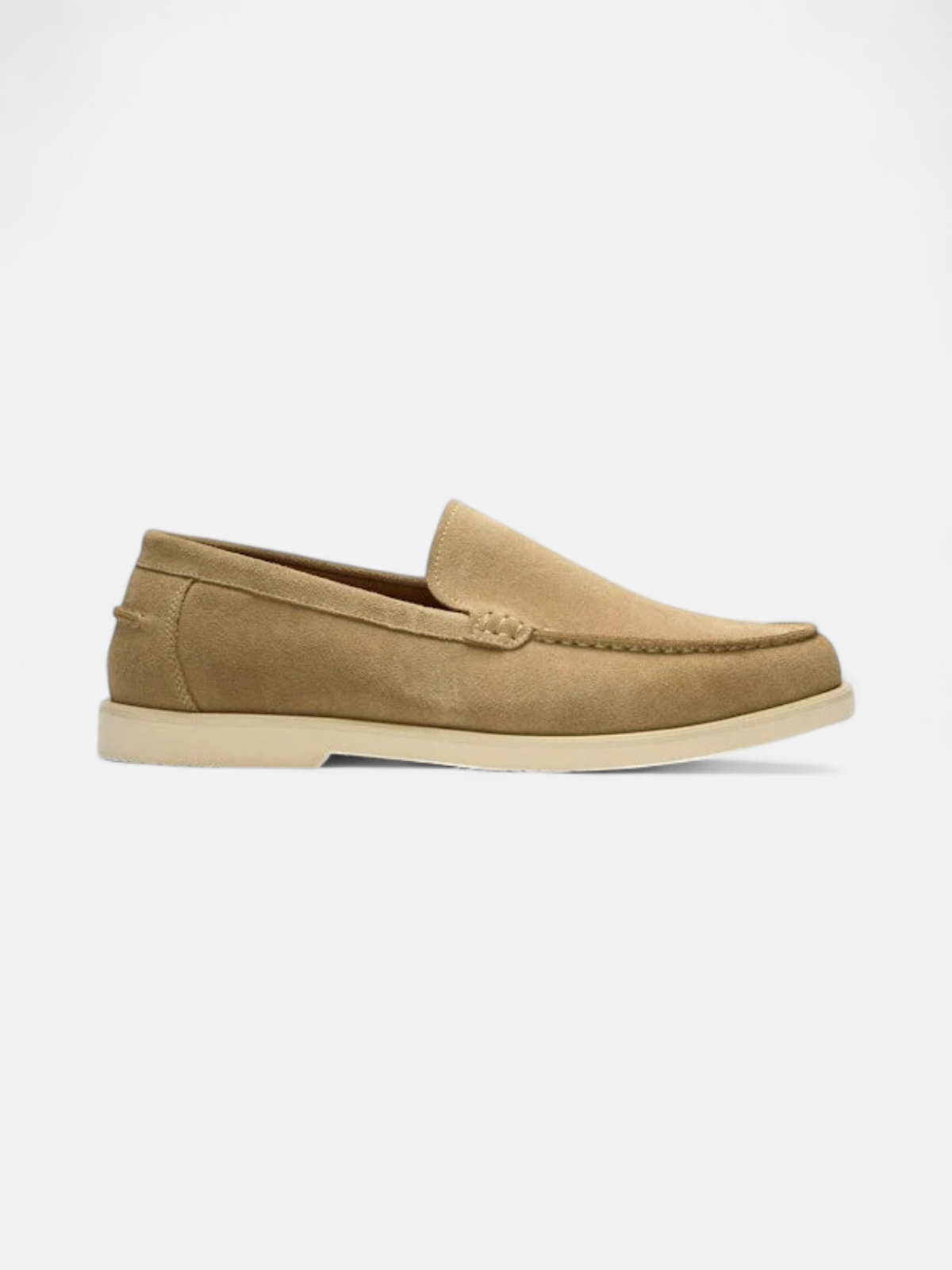 Selected miesten loaferit SLHOwen Suede Clean Loafer, Sand - Kekäle.fi