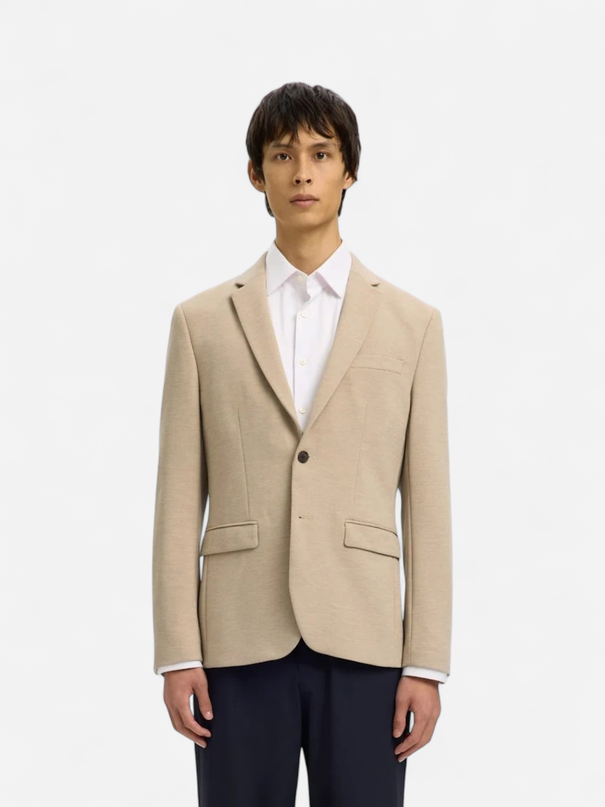 Selected miesten bleiseri SLIM-AITOR Jersey BLZ Flex, hiekka - Kekäle.fi