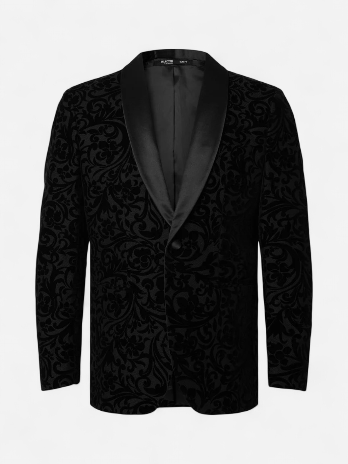 Selected Men miesten bleiseri Eddie Jacquard Shawl, musta - Kekäle.fi