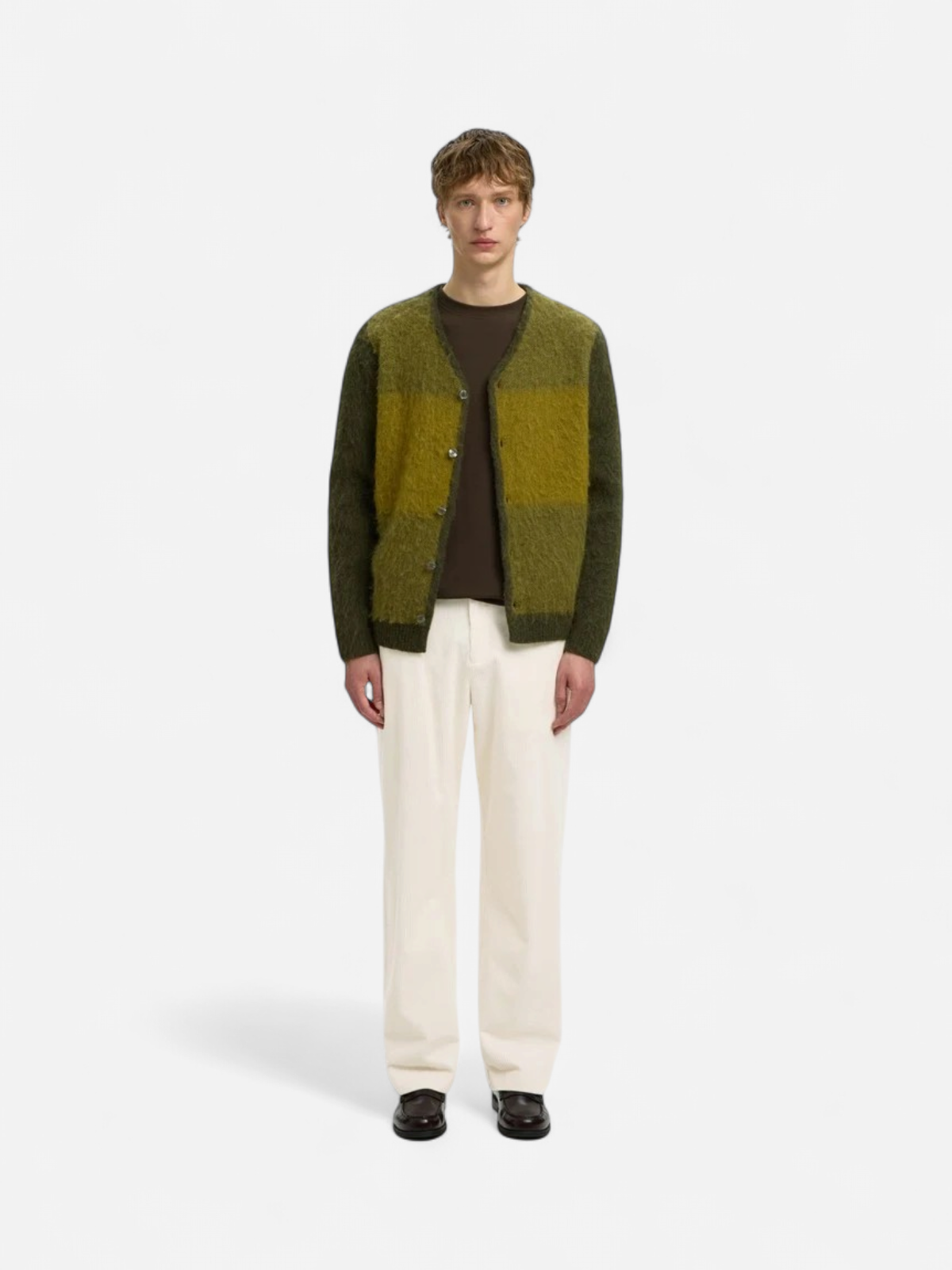 SLM220-LOOSE LUKE CORDUROY PANT Egret - Kekäle.fi