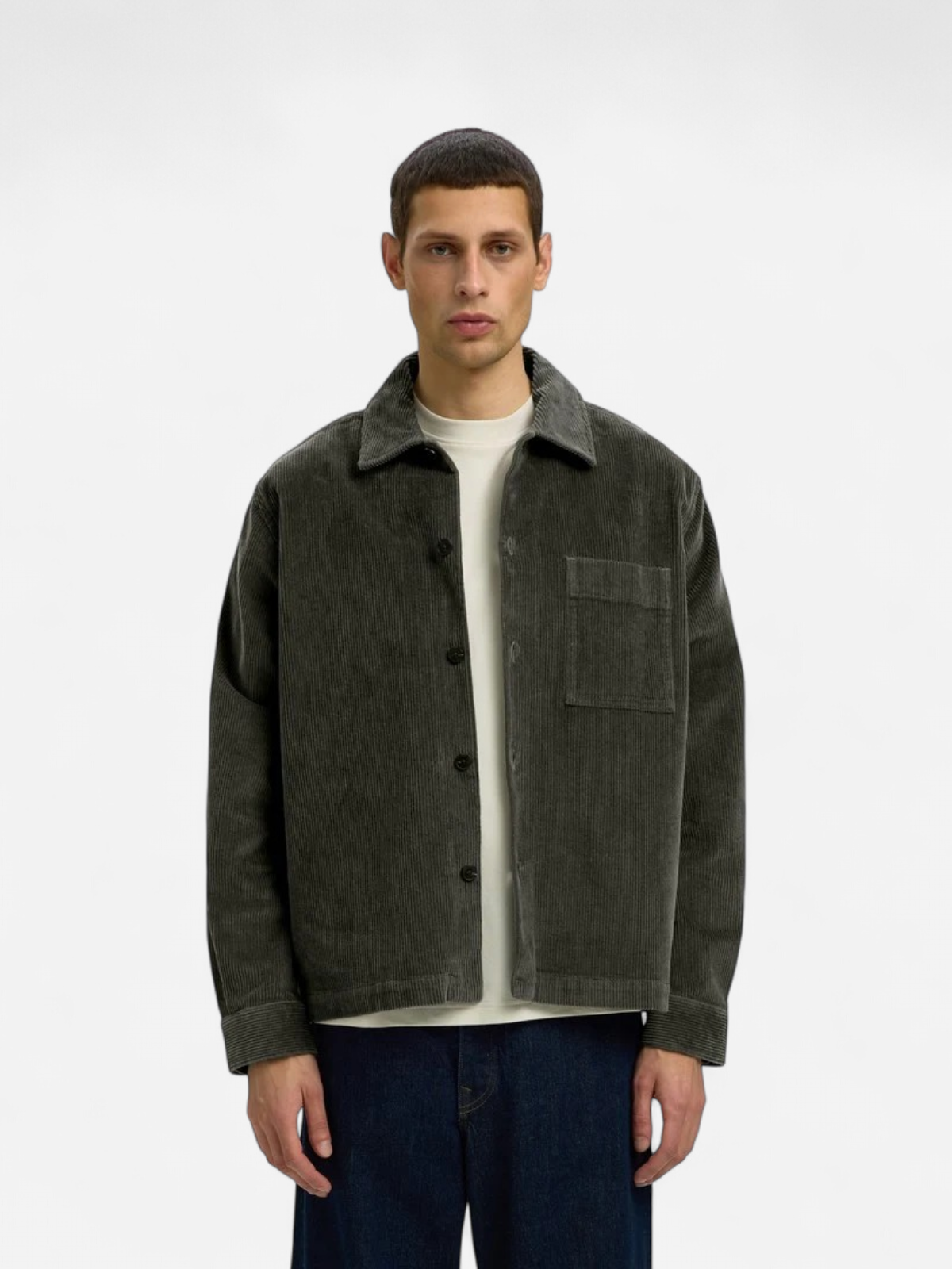 SLMOTTO KRIS CORD OVERSHIRT NOOS Forest Night - Kekäle.fi