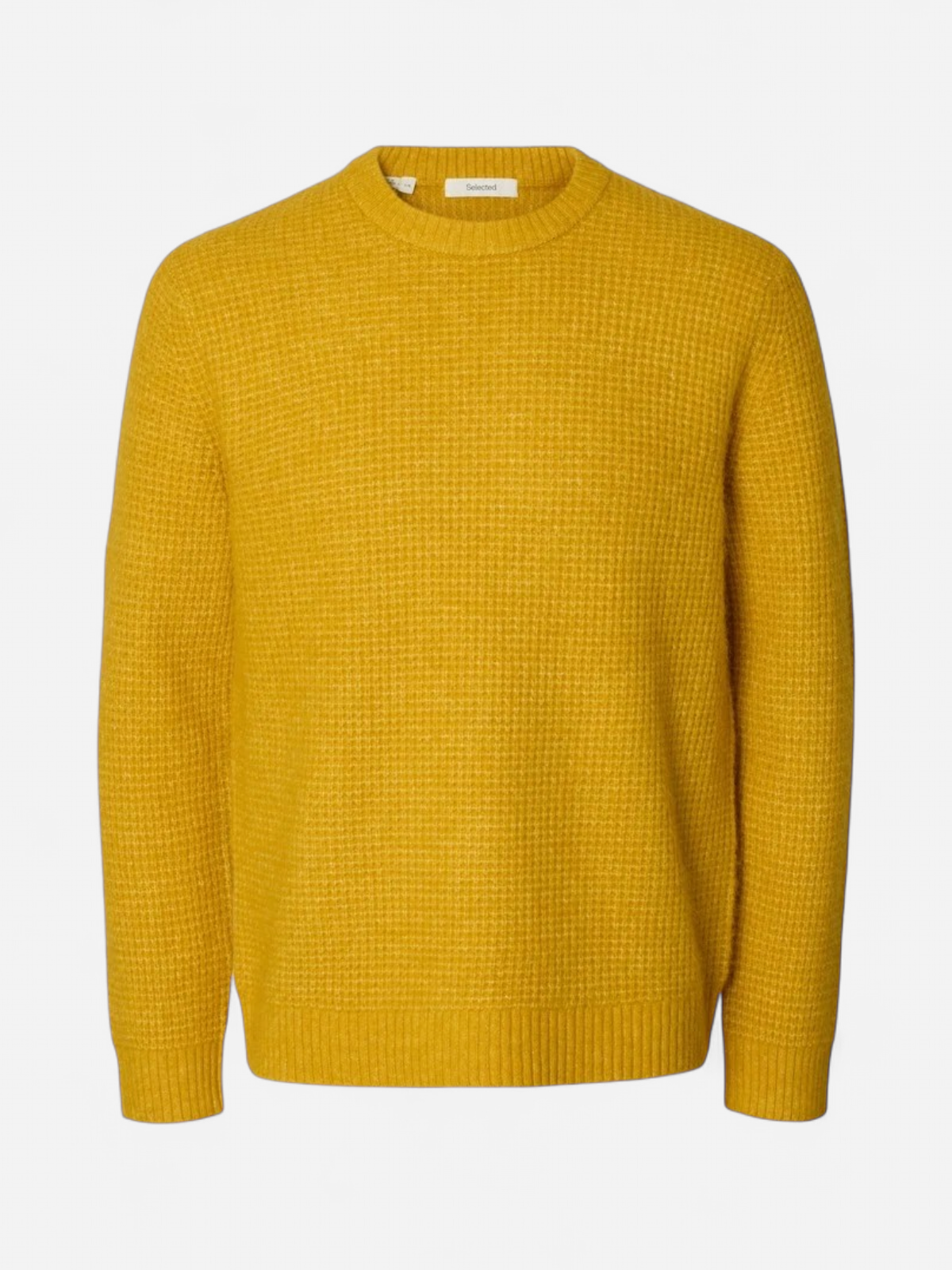 SLMRAI LS KNIT WAFFLE CREW NECK Chai Tea - Kekäle.fi