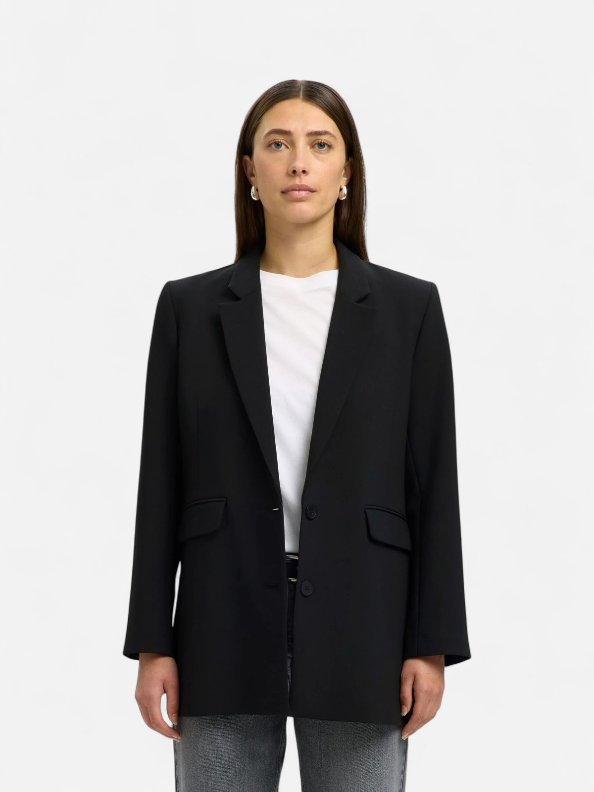 Selected Femme naisten bleiseri SLWRITA LS Relaxed Blazer, musta - Kekäle.fi