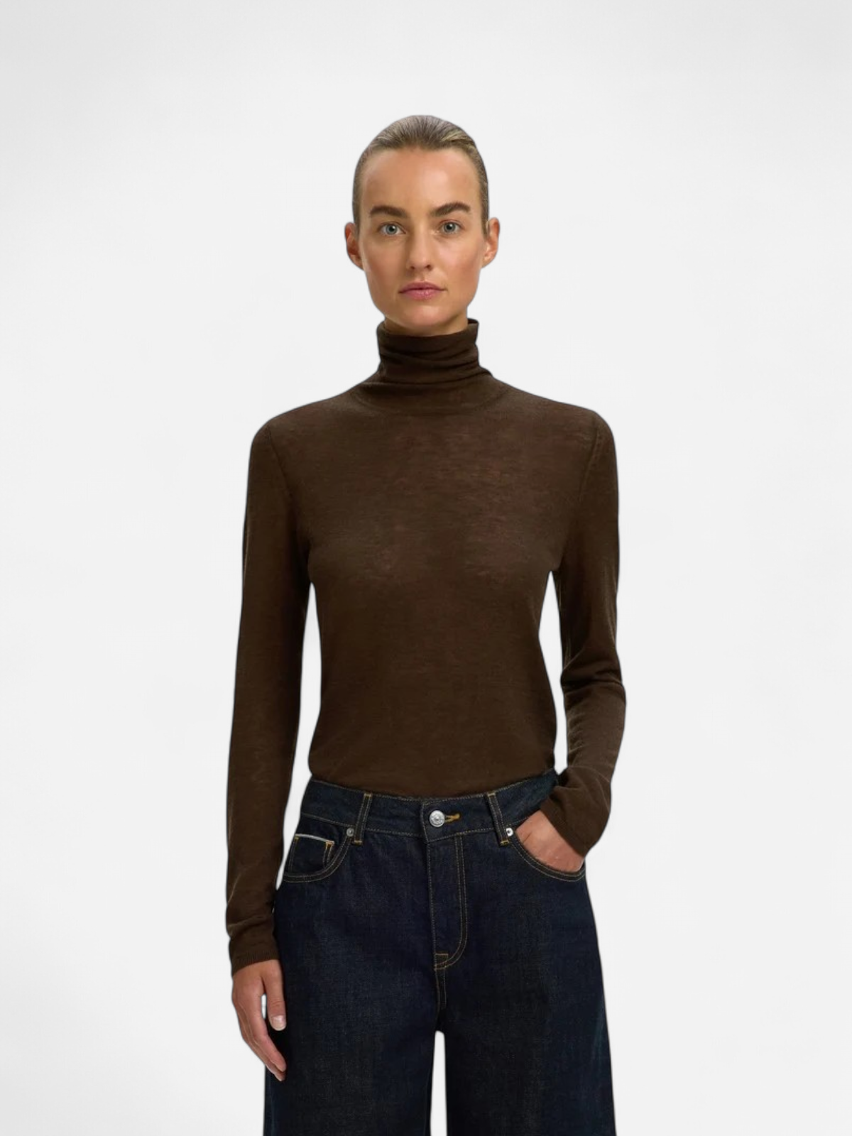 SLWVENDY WOOL LS KNIT ROLL NECK NOOS Delicioso - Kekäle.fi