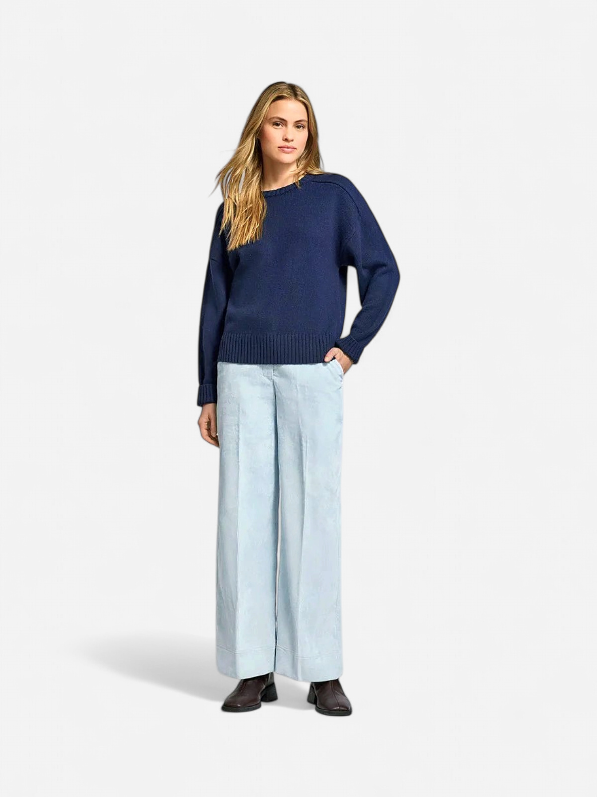 BOSS Orange naisten housut Tacodi Trousers, vaaleansininen - Kekäle.fi