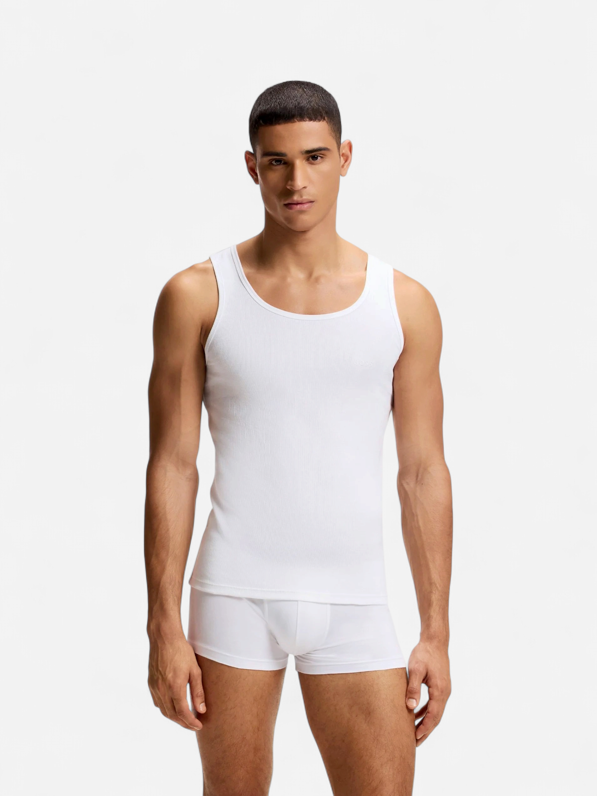 Hugo Boss miesten hihaton paita Tank Top Rib Classic, valkoinen - Kekäle.fi