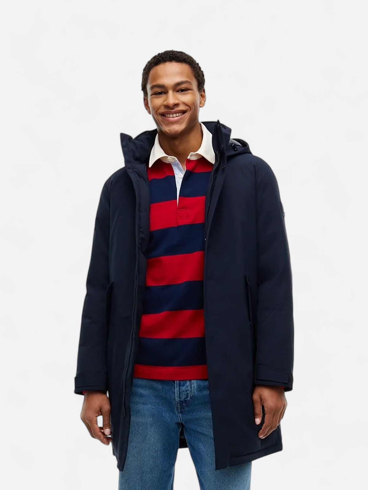 Tommy Hilfiger miesten parkatakki Performance Tech Hooded Padded Parka, tummansininen - Kekäle.fi