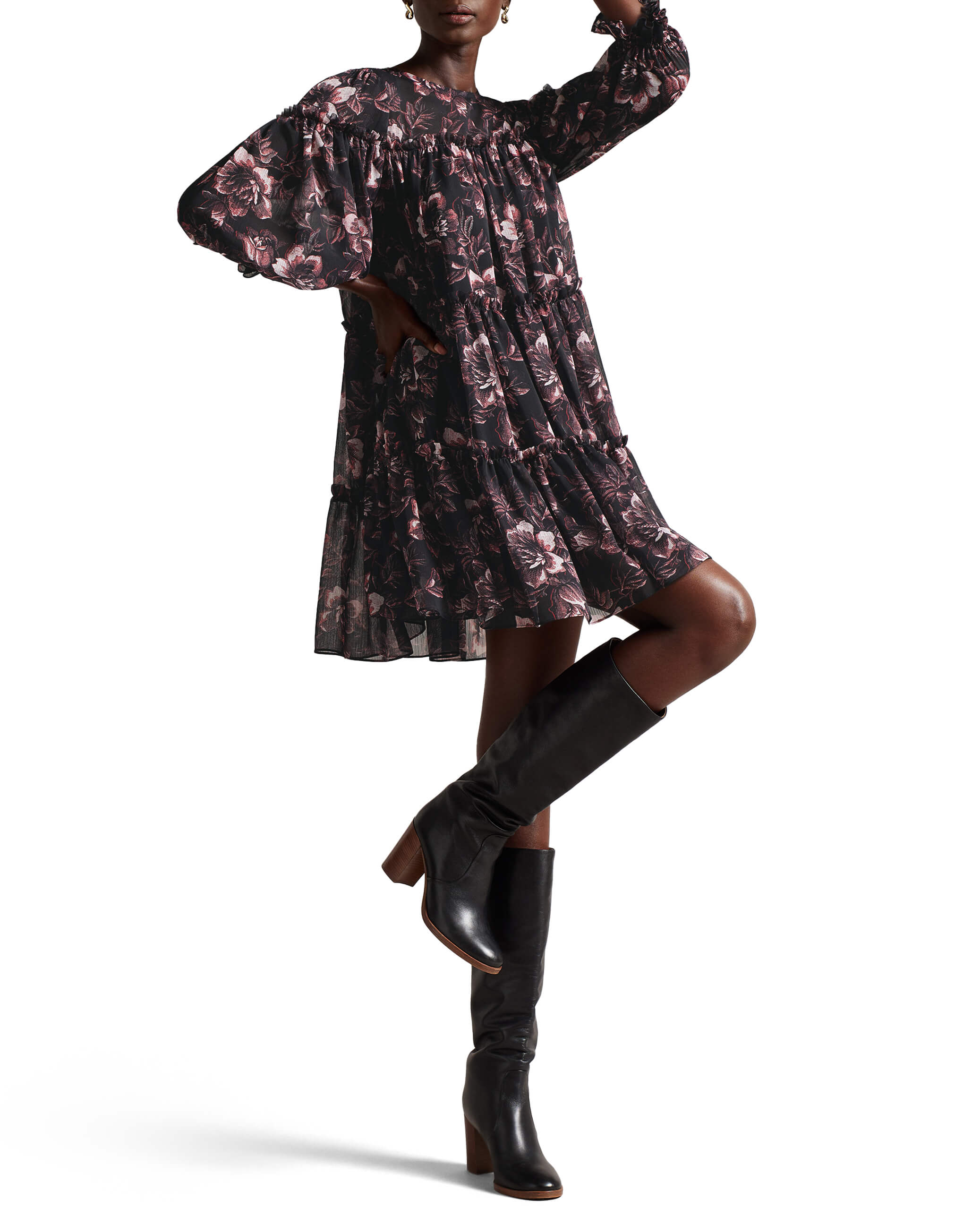 ted-baker-naisten-mekko-bernabe-dress-musta-kuosi-1