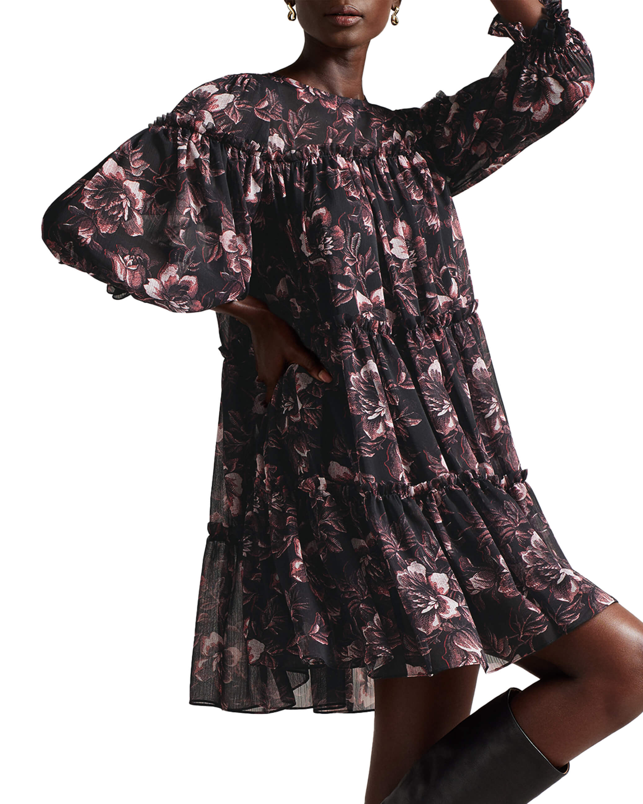ted-baker-naisten-mekko-bernabe-dress-musta-kuosi-2