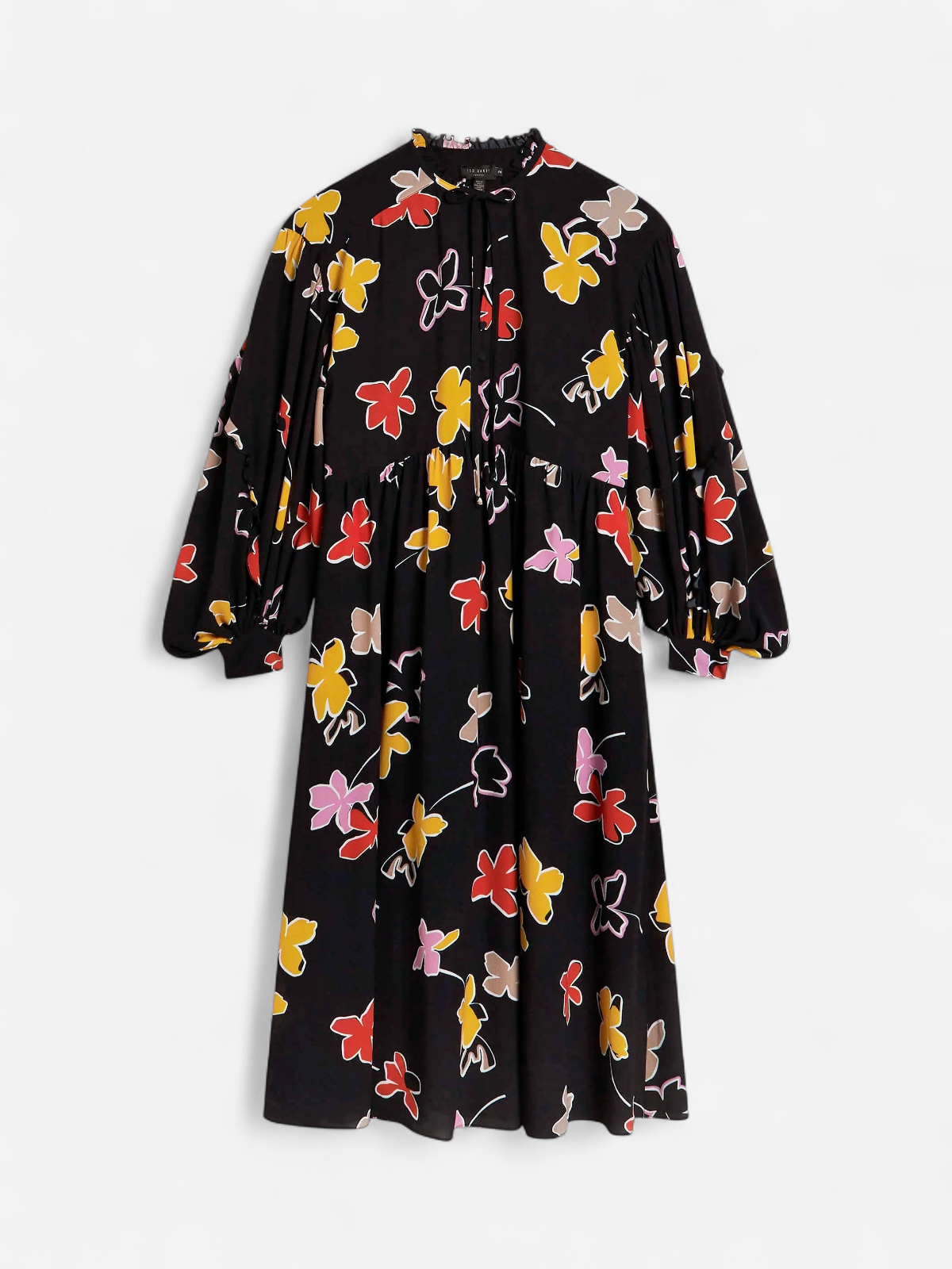 Ted Baker Naisten Mekko YVIEE MIDI OVERSIZE DRESS Musta Kuosi - Kekäle.fi