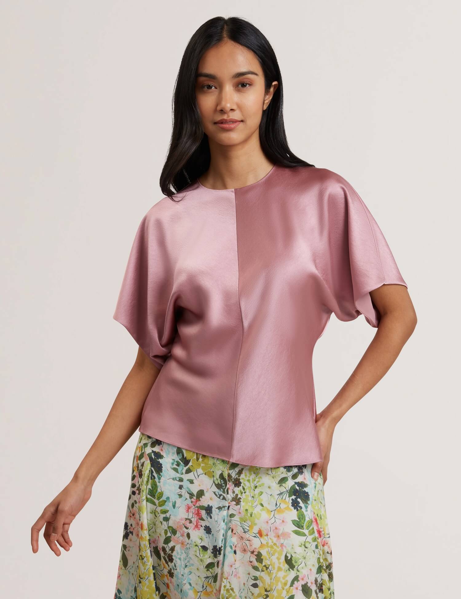 ted-baker-naisten-pusero-marada-slouch-sleeve-waisted-top-vaaleanpunainen-1