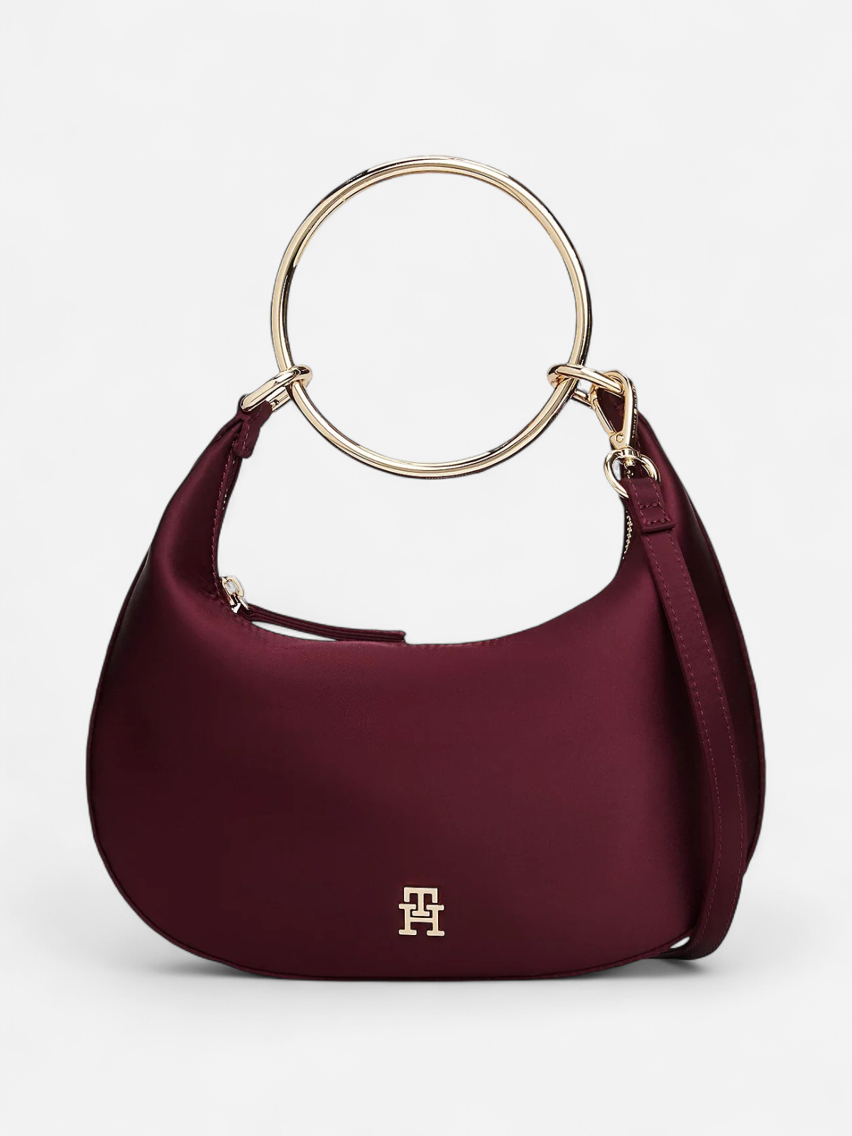 Tommy Hilfiger naisten laukku TH BRIGHT BRACELET HOBO SATIN, viininpunainen - Kekäle.fi