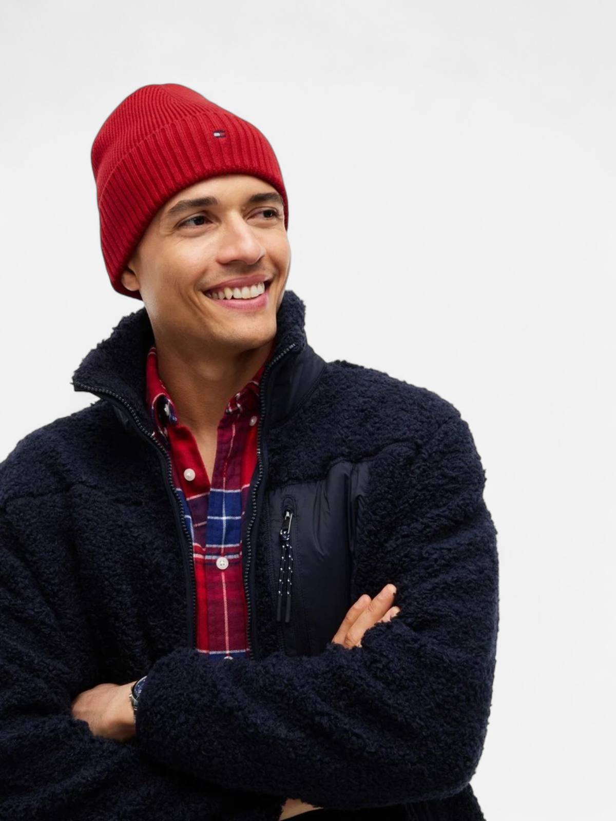 Tommy Hilfiger miesten pipo TH Flag Pima Cotton Beanie, Primary Red - Kekäle.fi
