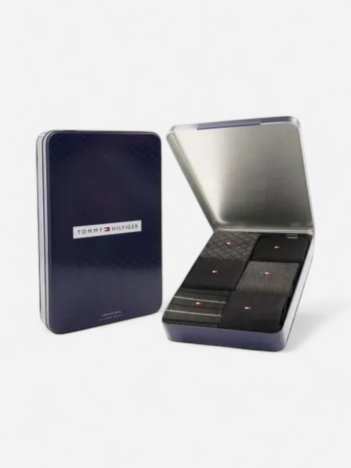 Tommy Hilfiger miesten sukat TH MEN SOCK 6P TIN GIFT BOX BIRDEYE, musta - Kekäle.fi