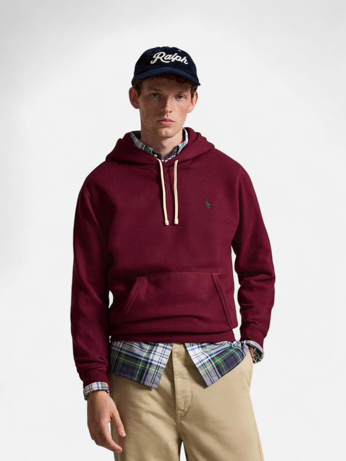 Polo Ralph Lauren miesten Huppari The RL Fleece Hoodie, Classic Wine - Kekäle.fi