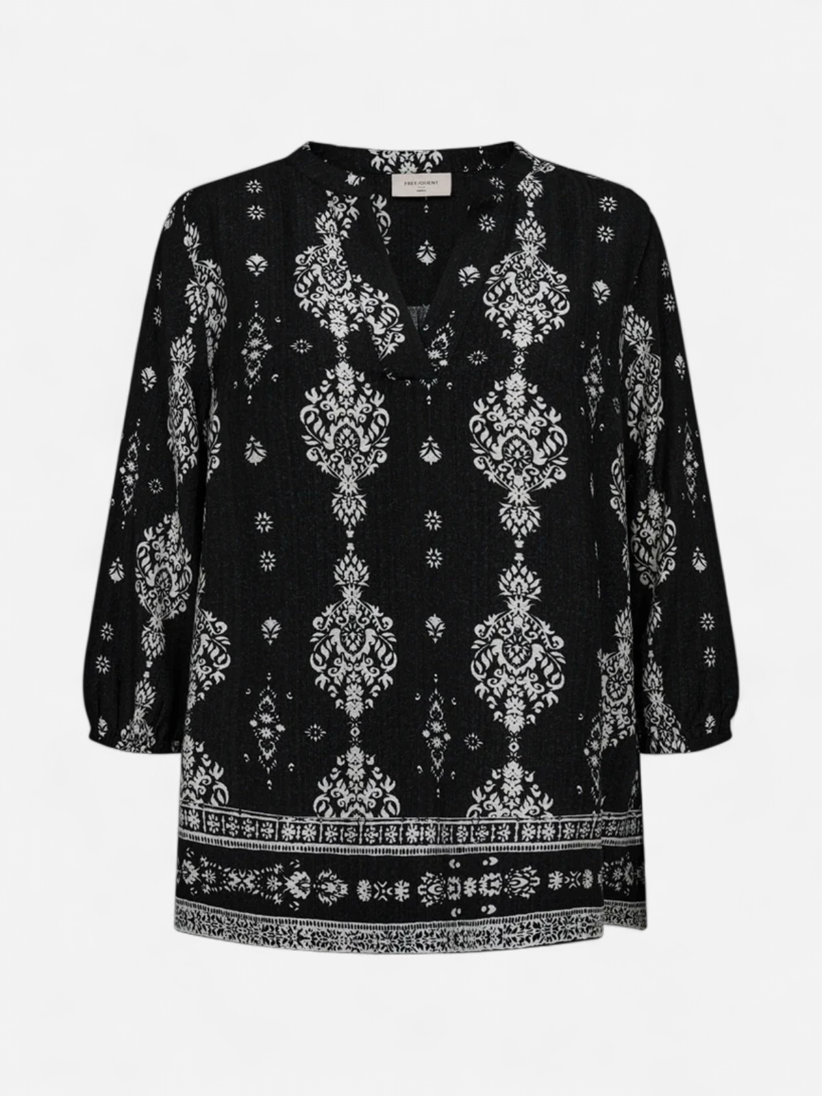 Freequent naisten pusero Tilly Blouse, musta kuosi - Kekäle.fi