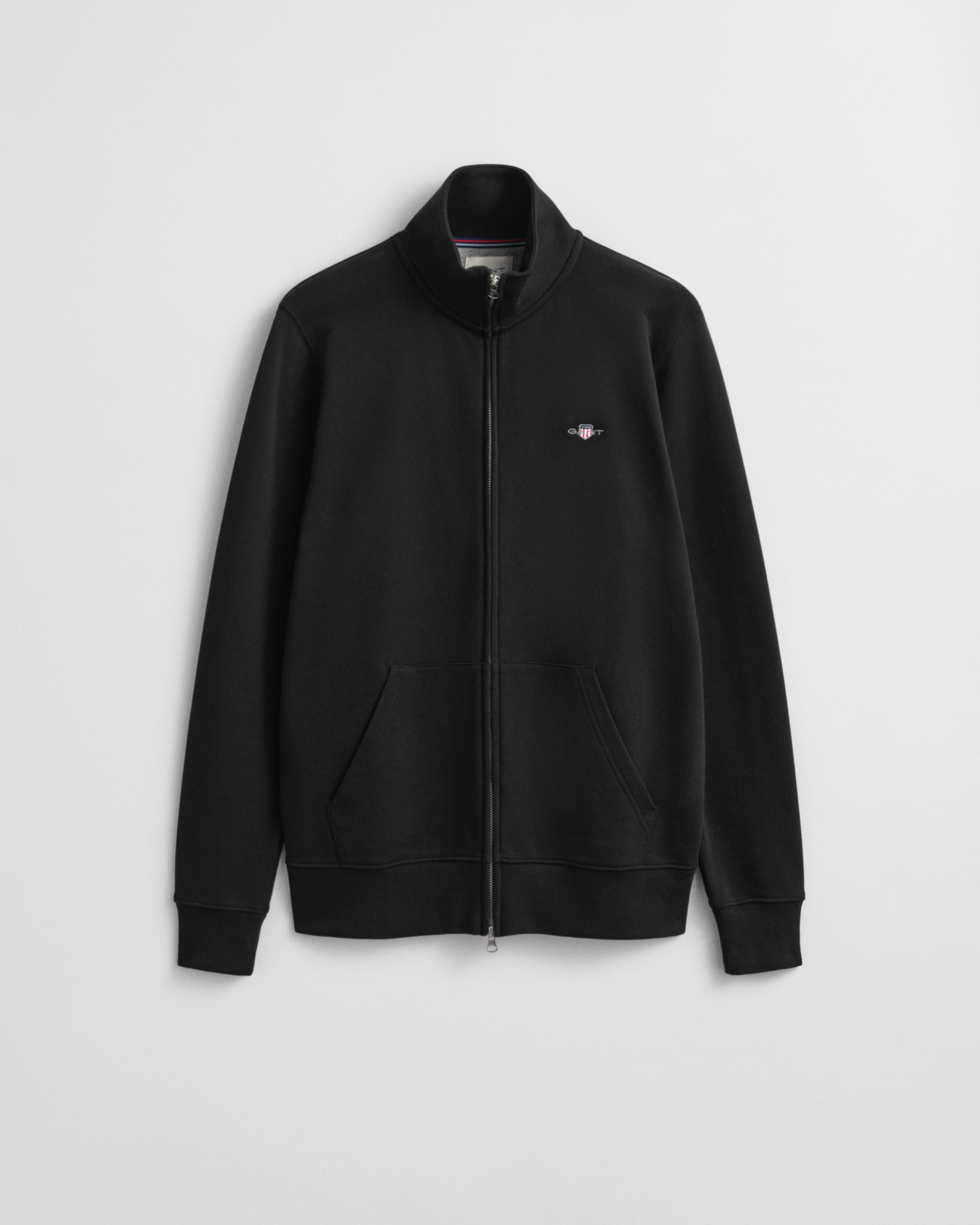 Gant miesten collegetakki Shield Zip Sweatshirt, musta