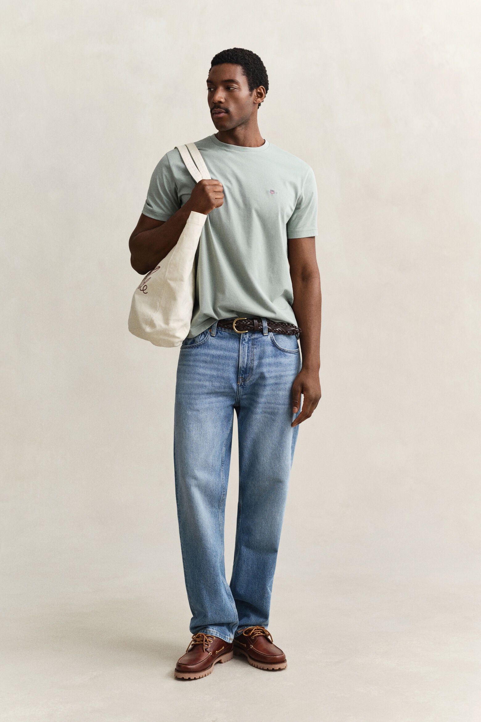 Gant miesten t-paita Reg Shield SS T-shirt, vaaleanvihreä