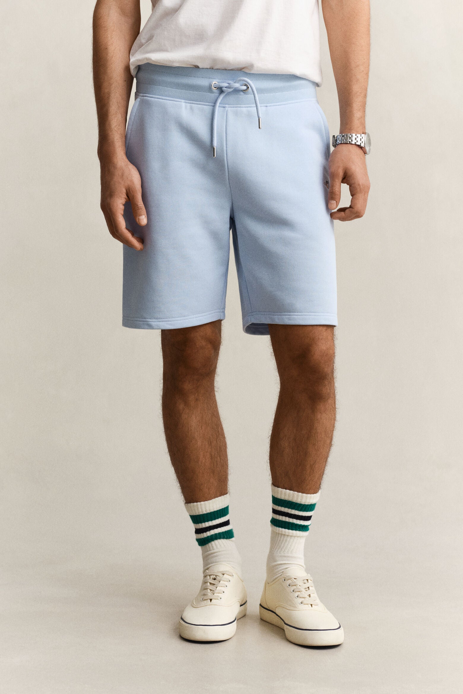 Gant miesten shortsit Reg Shield Sweat Shorts, vaaleansininen