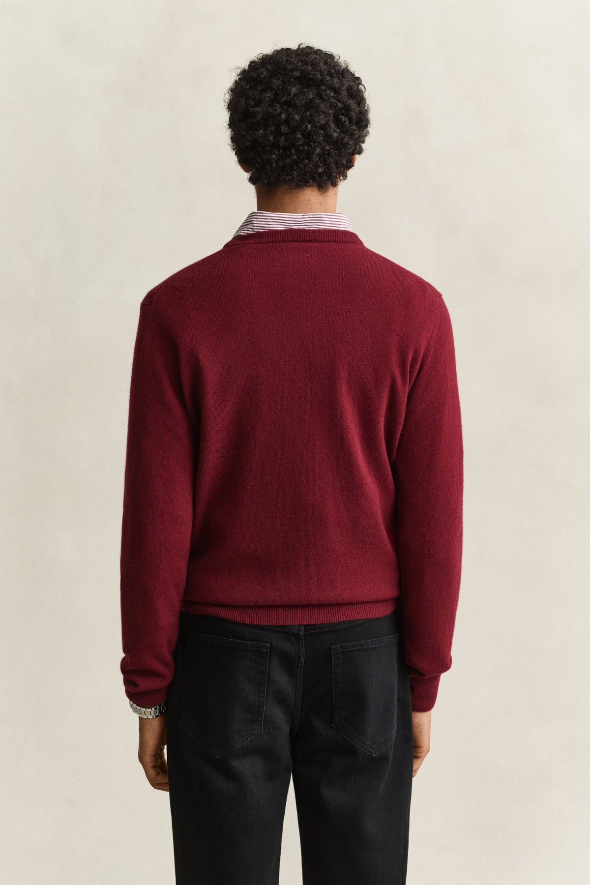 GANT miesten neulepusero Lambswool Crew Neck Sweater, punainen