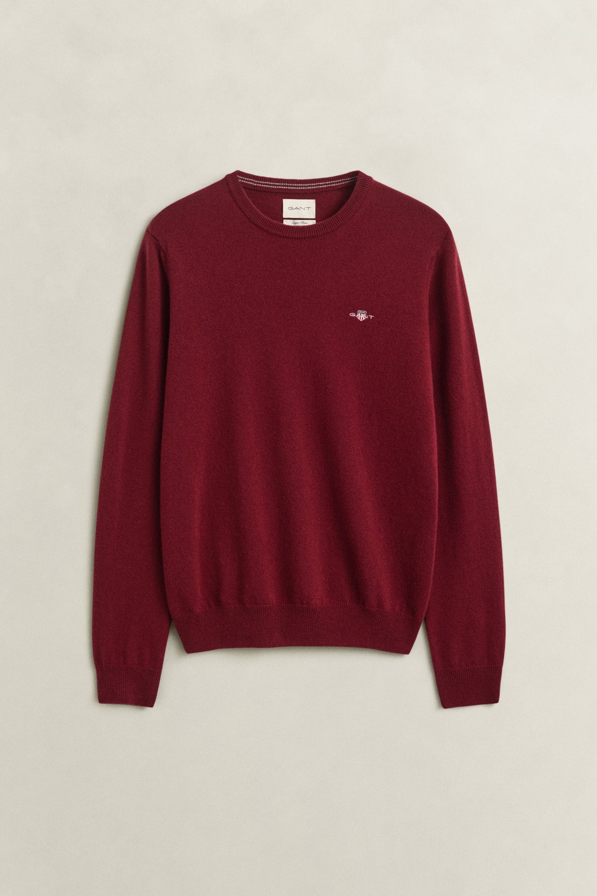 GANT miesten neulepusero Lambswool Crew Neck Sweater, punainen
