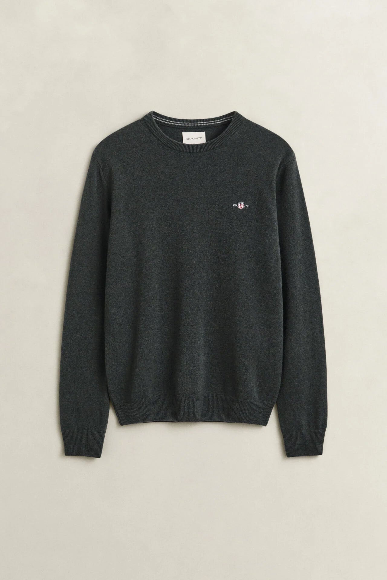 Gant miesten neulepusero Superfine Lambswool C-Neck, tummanvihreä