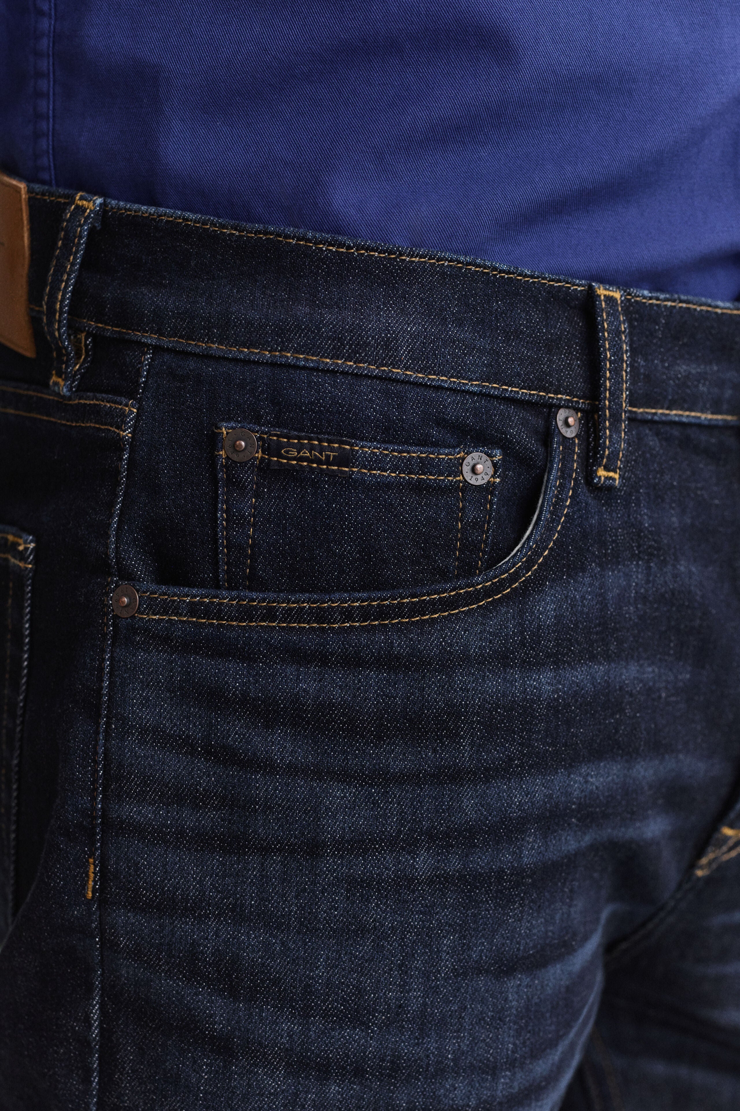 Gant miesten farkut Gant Jeans regular fit, sininen, indigo