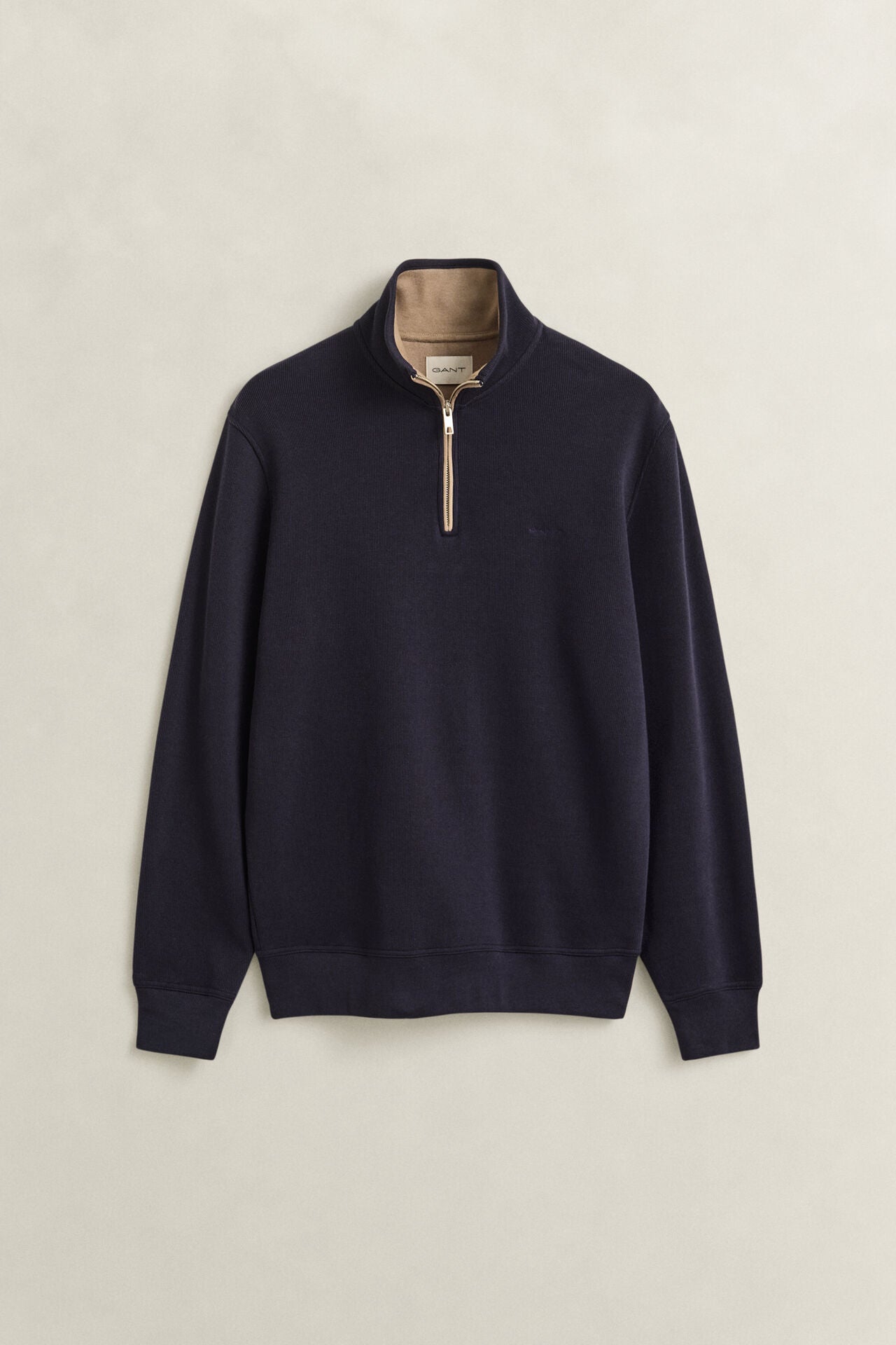 Gant miesten collegepaita Sacker Rib Half Zip, tummansininen