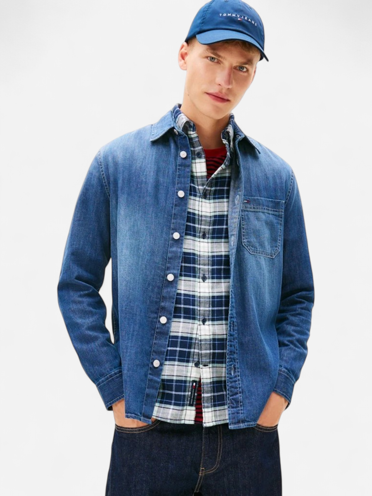 Tommy Jeans miesten farkkupaita TJM Denim Regular Fir Shirt EXT, sininen - Kekäle.fi