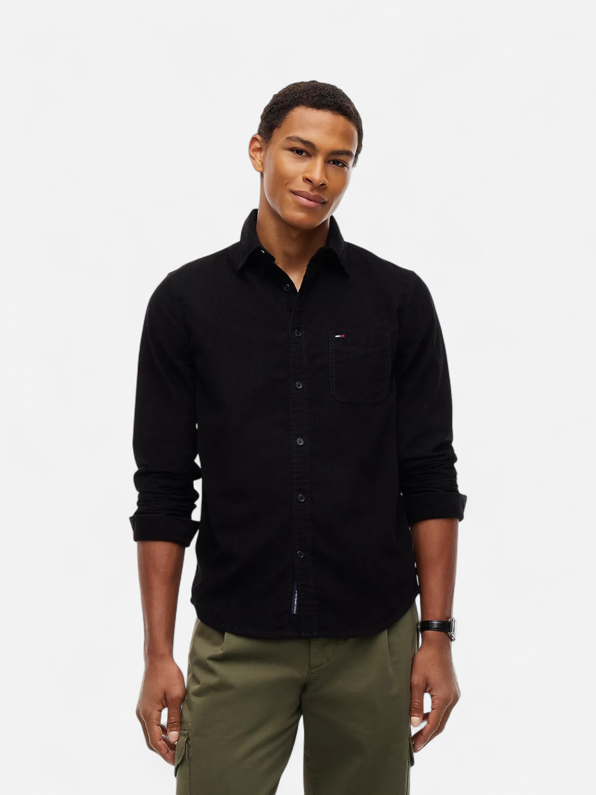 TJM REG BABY CORDUROY SHIRT EXT MUSTA - Kekäle.fi