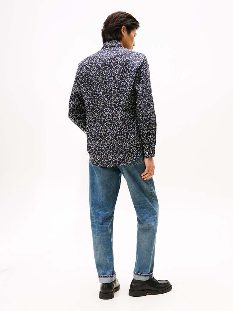 tommy-hilfiger-kauluspaita-cl-flower-print-sws-shirt-sininen-kuosi-4