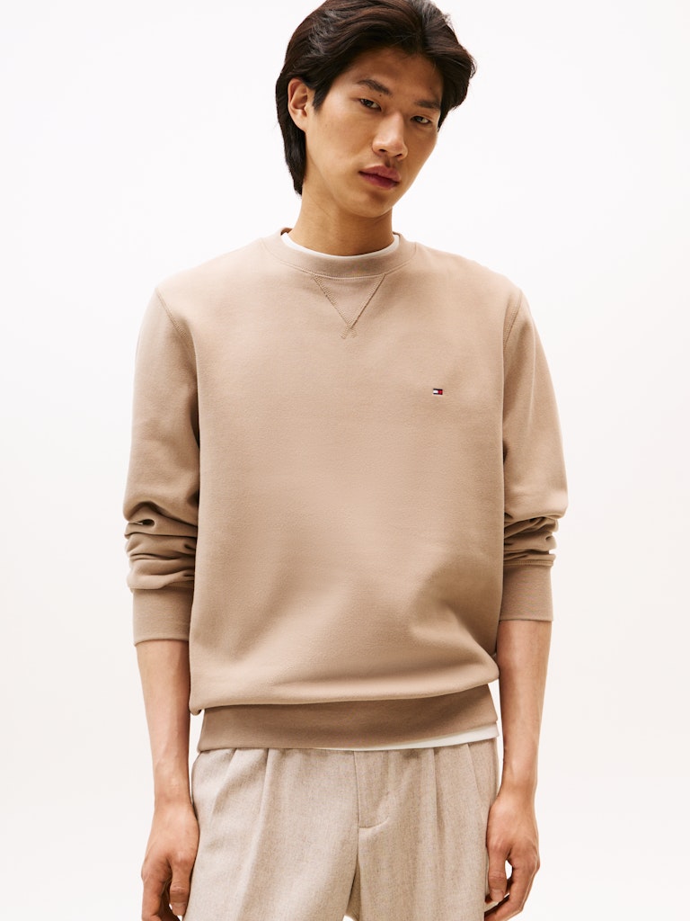 tommy-hilfiger-miesten-collegepusero-ess-seasonal-fleece-crewneck-beige-1