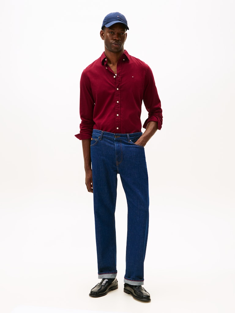 tommy-hilfiger-miesten-flanellipaita-flex-flannel-solid-rf-shirt-viininpunainen-3