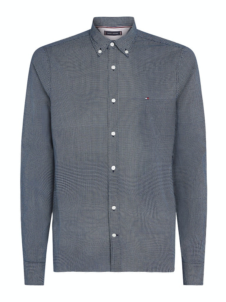 tommy-hilfiger-miesten-kauluspaita-flex-micro-foulard-sf-shirt-sininen-kuosi-4