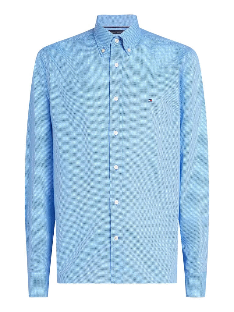 tommy-hilfiger-miesten-kauluspaita-flex-popolin-fake-solid-rf-keskisininen-5