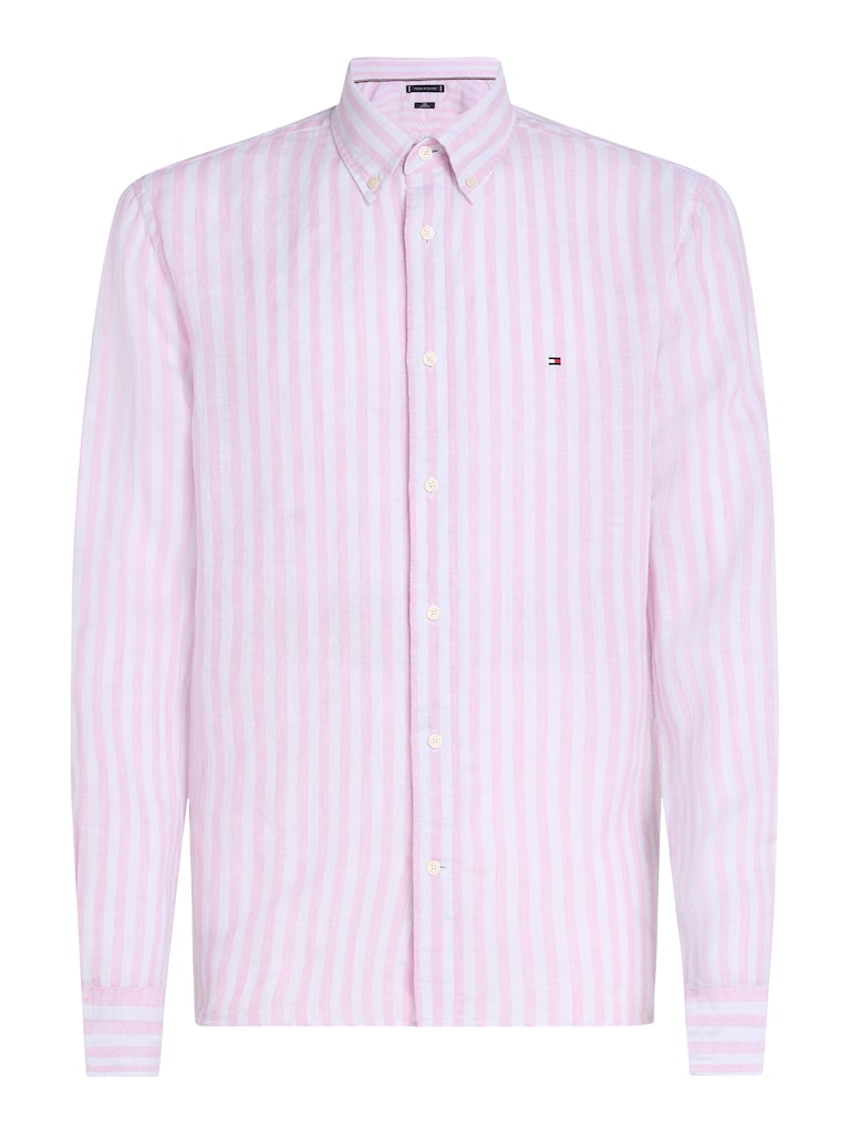 tommy-hilfiger-miesten-kauluspaita-linen-essential-stripe-raidallinen-punainen-3