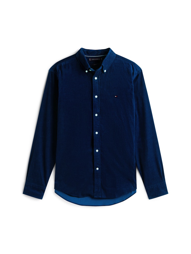 tommy-hilfiger-miesten-kauluspaita-solid-corduroy-rf-shirt-sininen-4