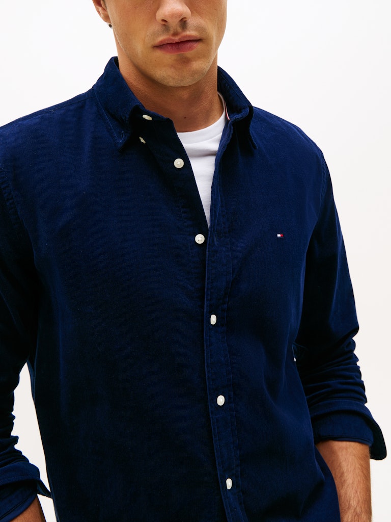 tommy-hilfiger-miesten-kauluspaita-solid-corduroy-rf-shirt-sininen-5